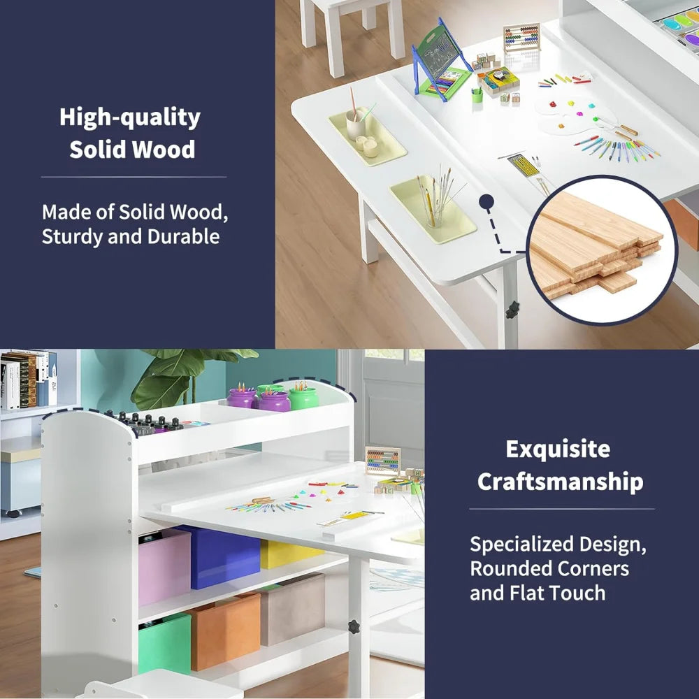 Wooden Activity Table for Kids Craft childrensterritory