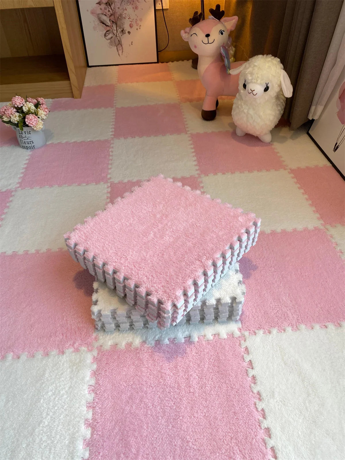 Soft Plush Kids Interlock Floor Mats, 30*30 CM childrensterritory