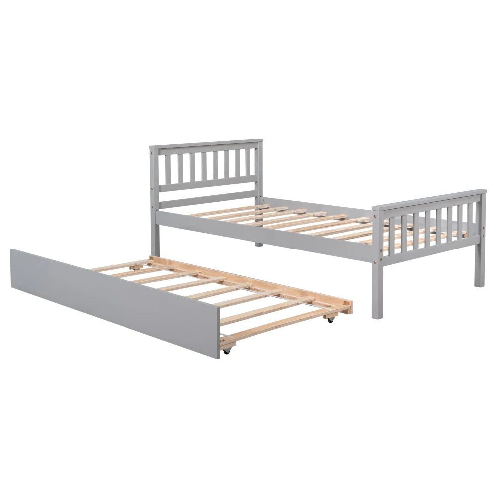 Twin Bed Frame with Headboard and Footboard