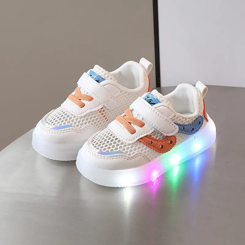 Kids Soft Soled Breathable Casual Led Sneakers childrensterritory