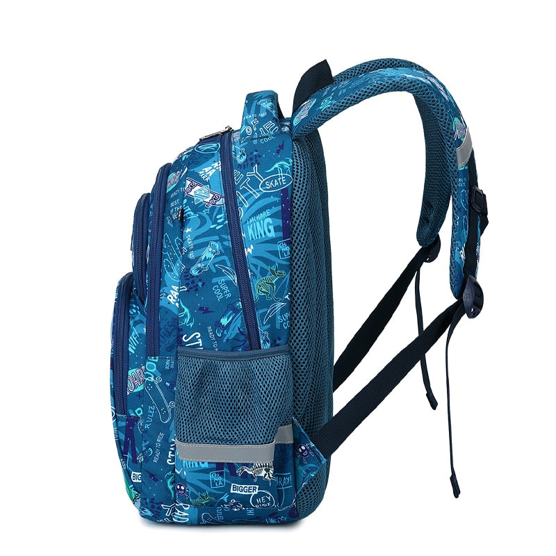 Dinosaur Print Kids Backpack Set with Lunch Box Pencil Case childrensterritory