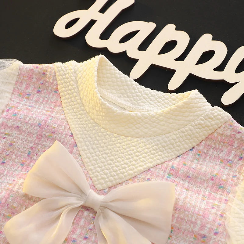 Elegant Warm Long Sleeve Princess Party Dress For Girls childrensterritory