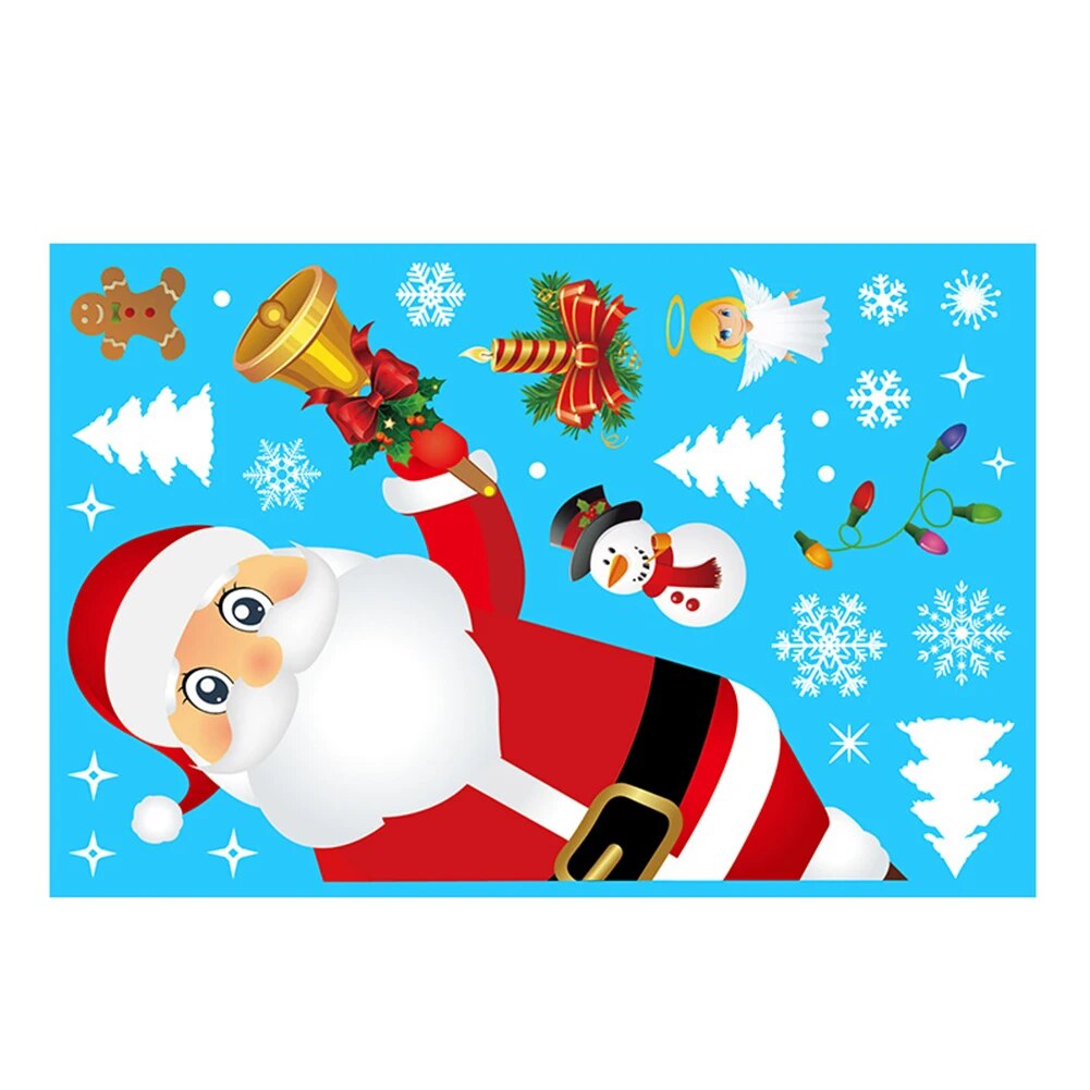 Santa Claus Snowflake Christmas Window/Wall Decals childrensterritory