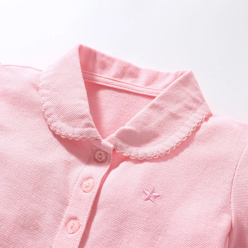 Little Girls Shorts Sleeve Polo Shirts for Summer childrensterritory