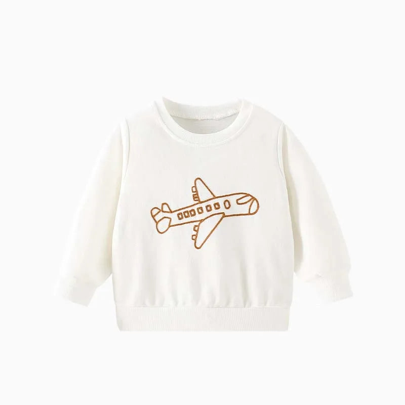 Girls White Casual Cotton Sweatshirts childrensterritory
