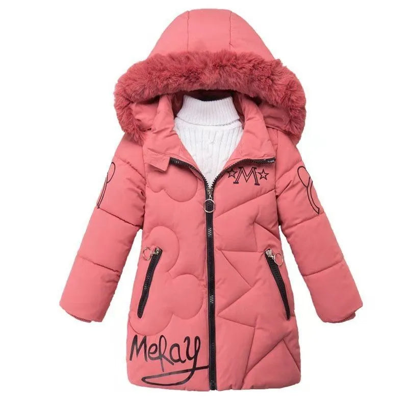 Kids Girls Winter Thick Hooded Parka Jackets childrensterritory