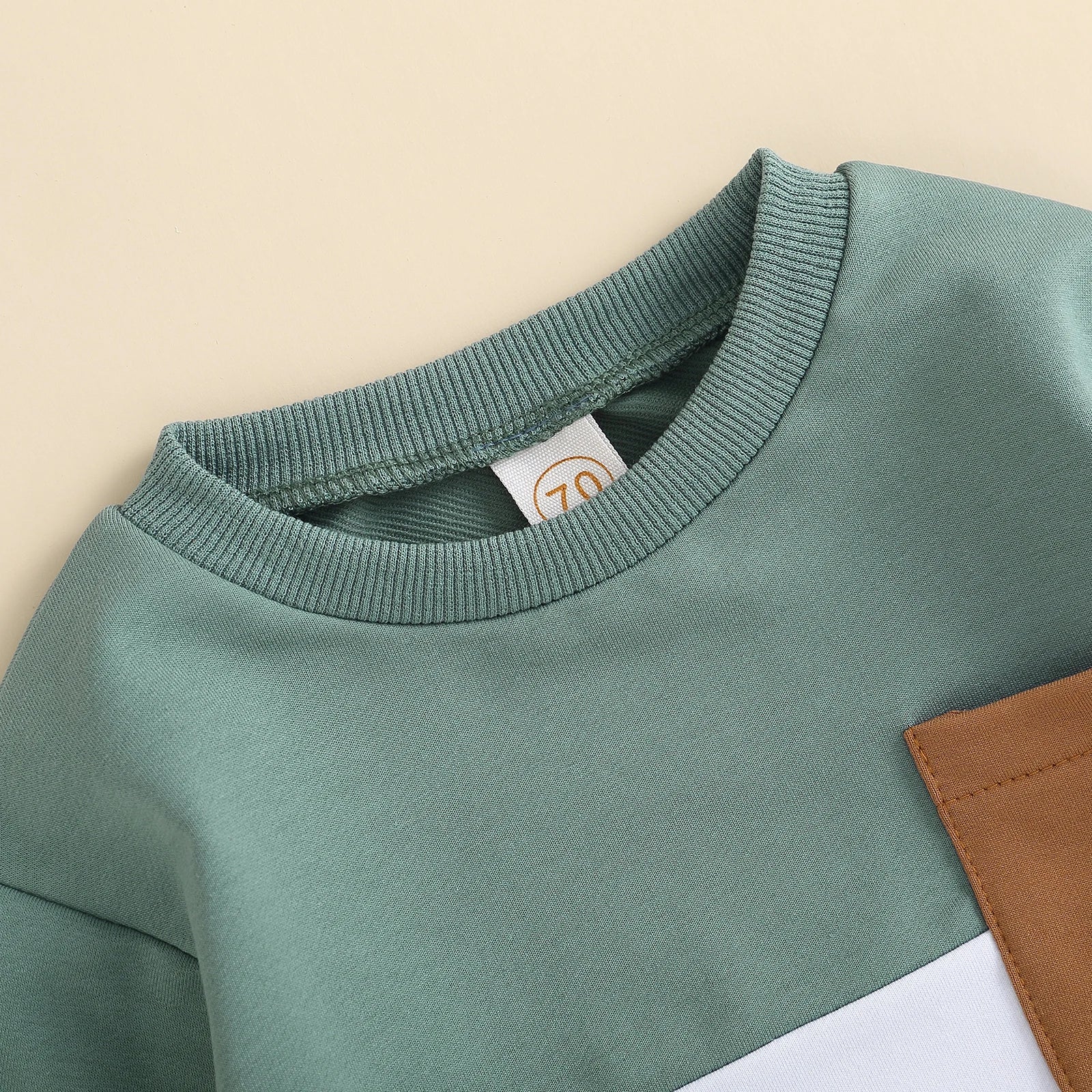 Infant Boys Contrast Color Sweatshirts and Long Pants Set