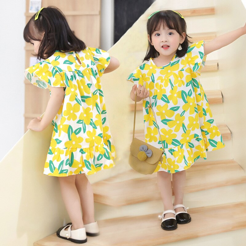 Kids Girls Floral Summer Princess Party Dresses childrensterritory