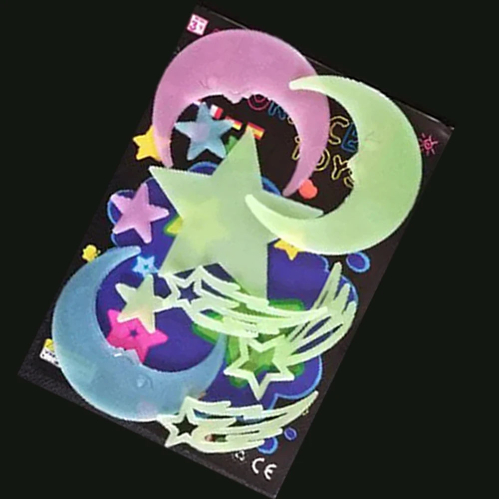 Glow in the dark Cartoon Butterfly Stars Wall Decals