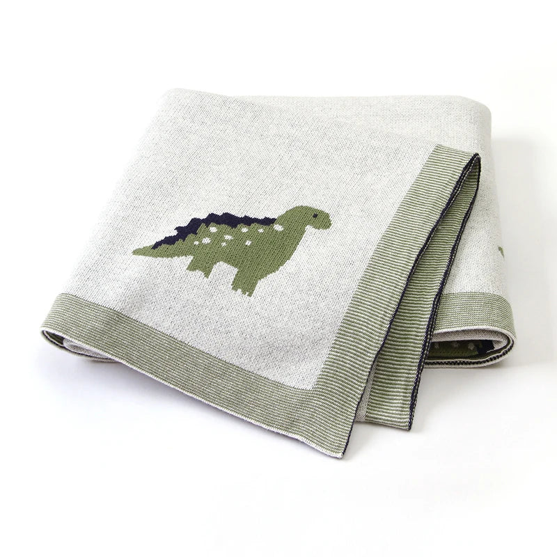 Cartoon Print Soft Cotton Fabric Baby Blankets childrensterritory