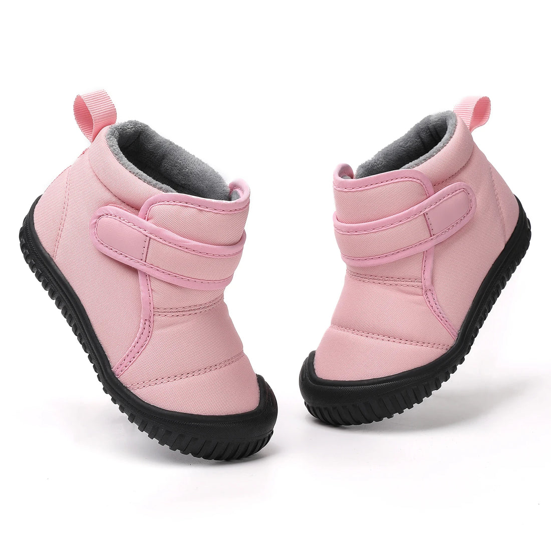 Kids Girls Soft-Sole Ankle Length Warm Fur Snow Boots childrensterritory
