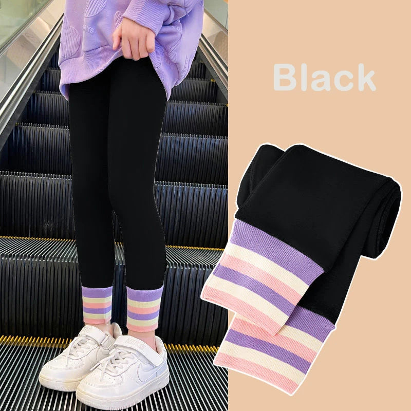 Kids Girls Casual Knitted Warm Cotton Leggings childrensterritory