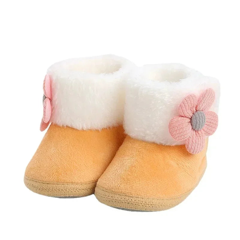 Flower Design Comfortable Baby Snow Booties childrensterritory