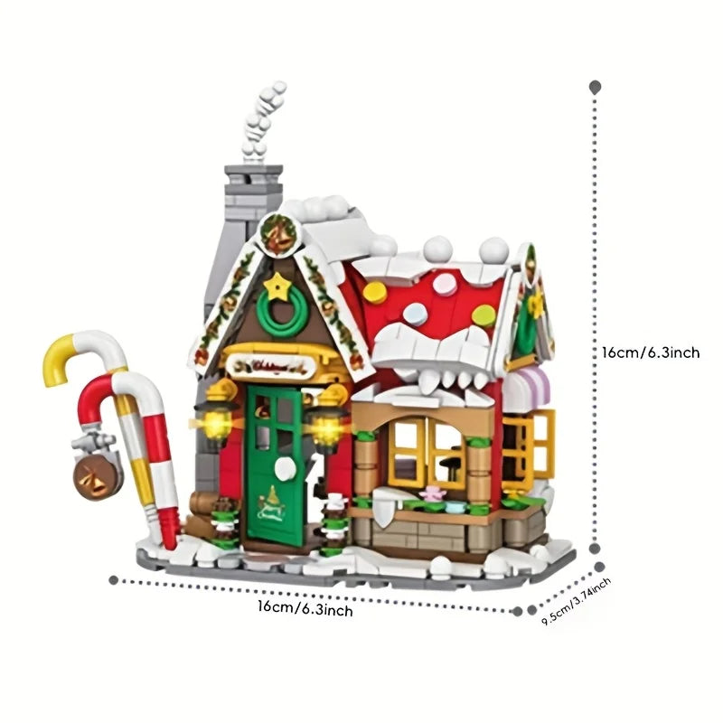 Mini Christmas House Building Blocks Toys Gift for Kids
