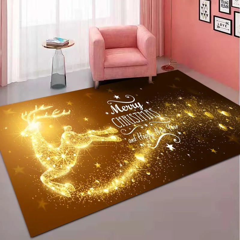 Large Non-Slip Christmas Carpet for Home Decor