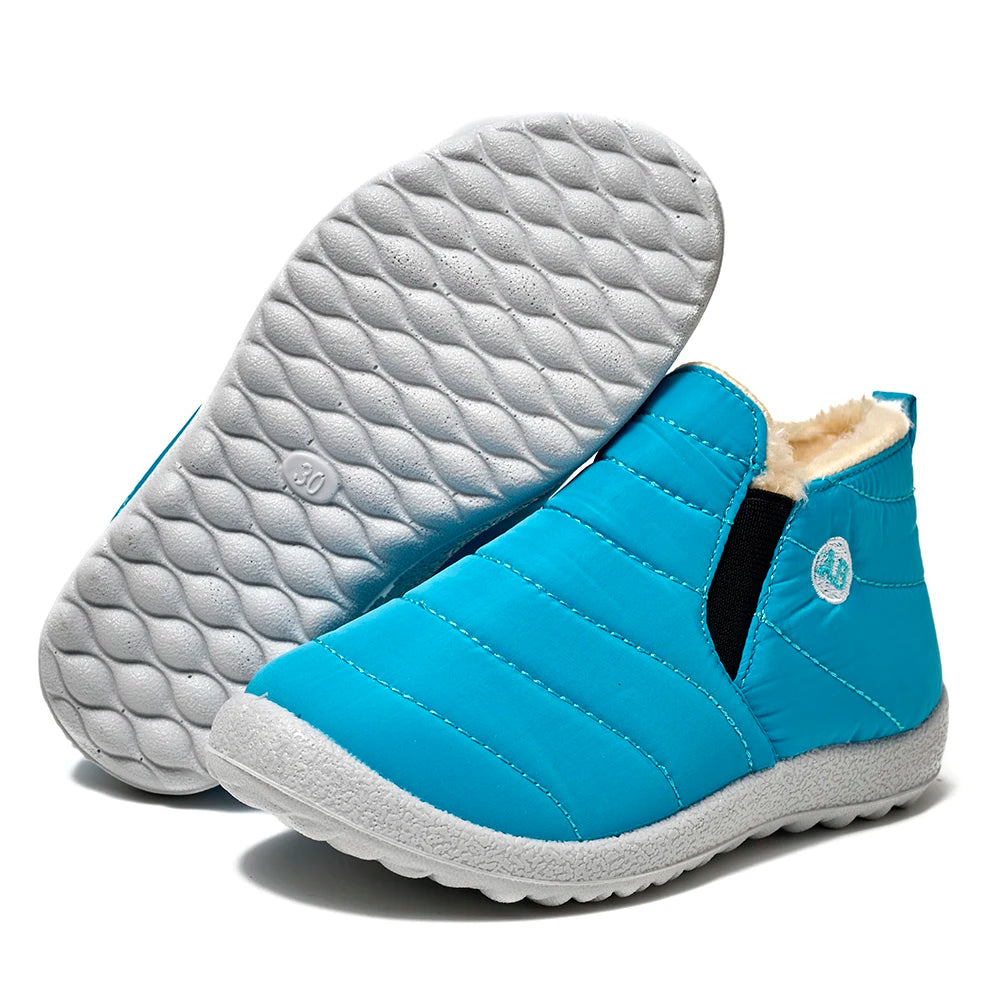 Warm Plush Leather Winter Snow Boots for KIds