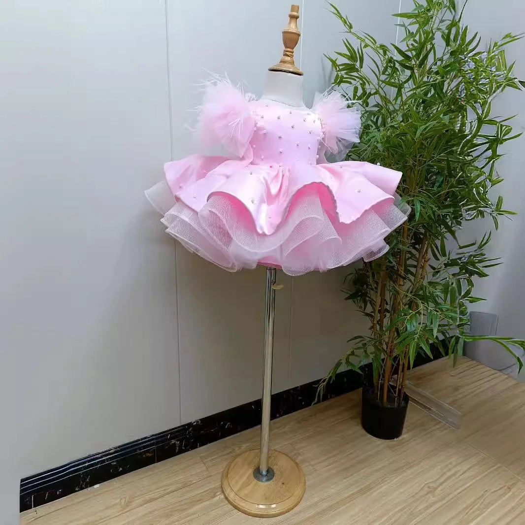 Girls Sleeveless Fluffy Party Dresses childrensterritory