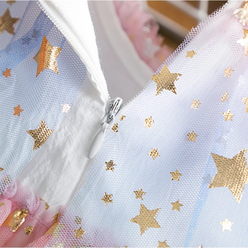 Kids Girls Sequin Rainbow Prom/Birthday Princess Dresses childrensterritory