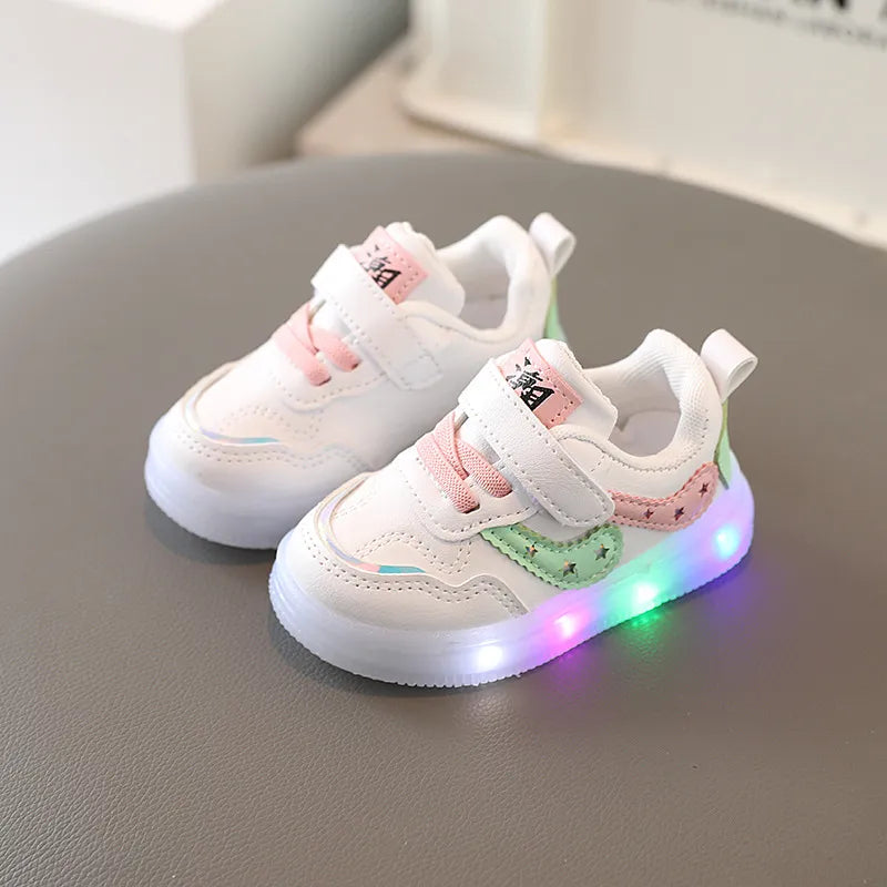 Kids Soft Soled Breathable Casual Led Sneakers childrensterritory