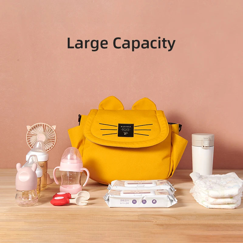 Cat-Style Mommy Travel Bag Baby Stroller Organizer