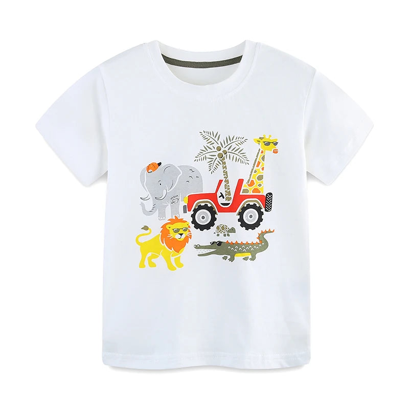 Cartoon Print Boys Clothing Set for Summer childrensterritory
