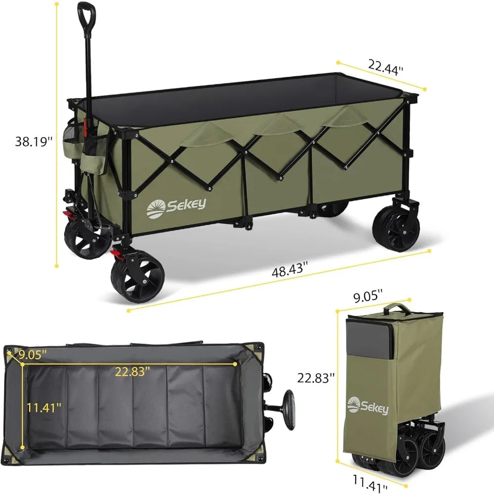 Garden Carts: 48"L Collapsible Folding Extended Wagon childrensterritory