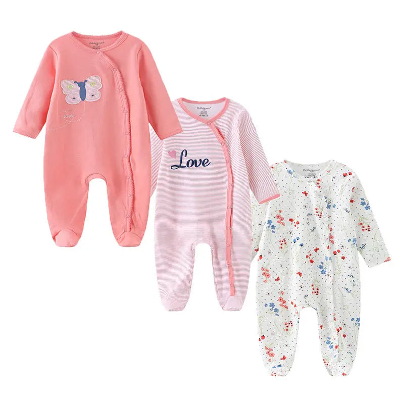 Baby Long Sleeve Cartoon Print Overall Romper