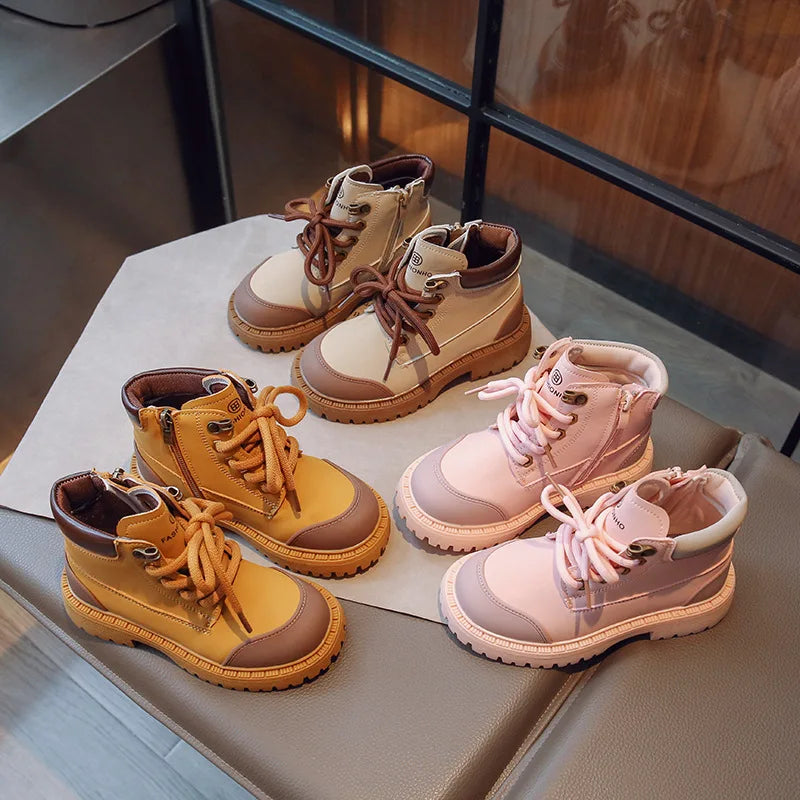 Kids Britain Style Versatile Mid-calf Boots/Casual Shoes childrensterritory