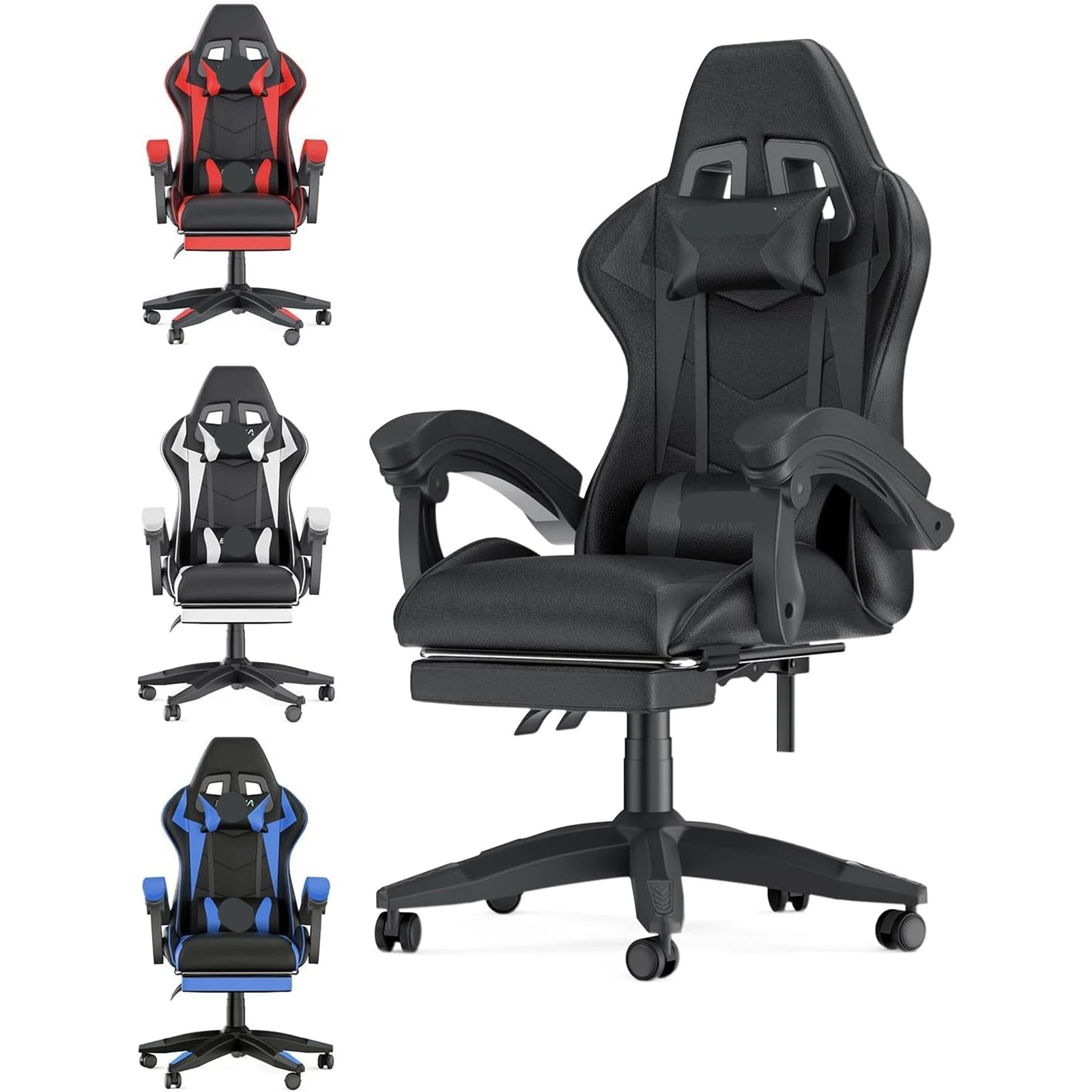 Adaptable Gaming Chair with Headrest and Footrest childrensterritory