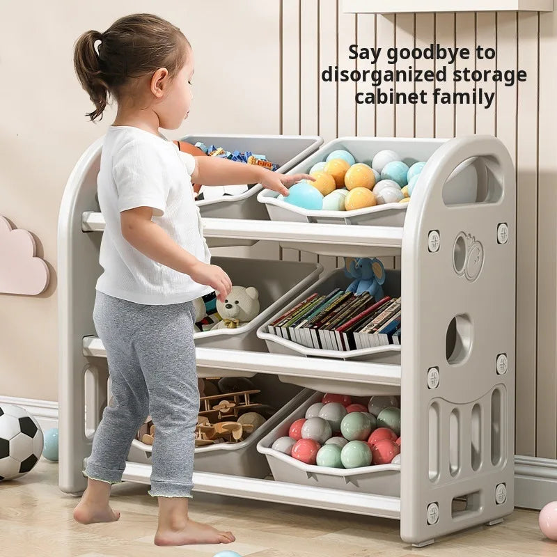 Multi-Purpose Toy Organizer Bookcase for Kids Room