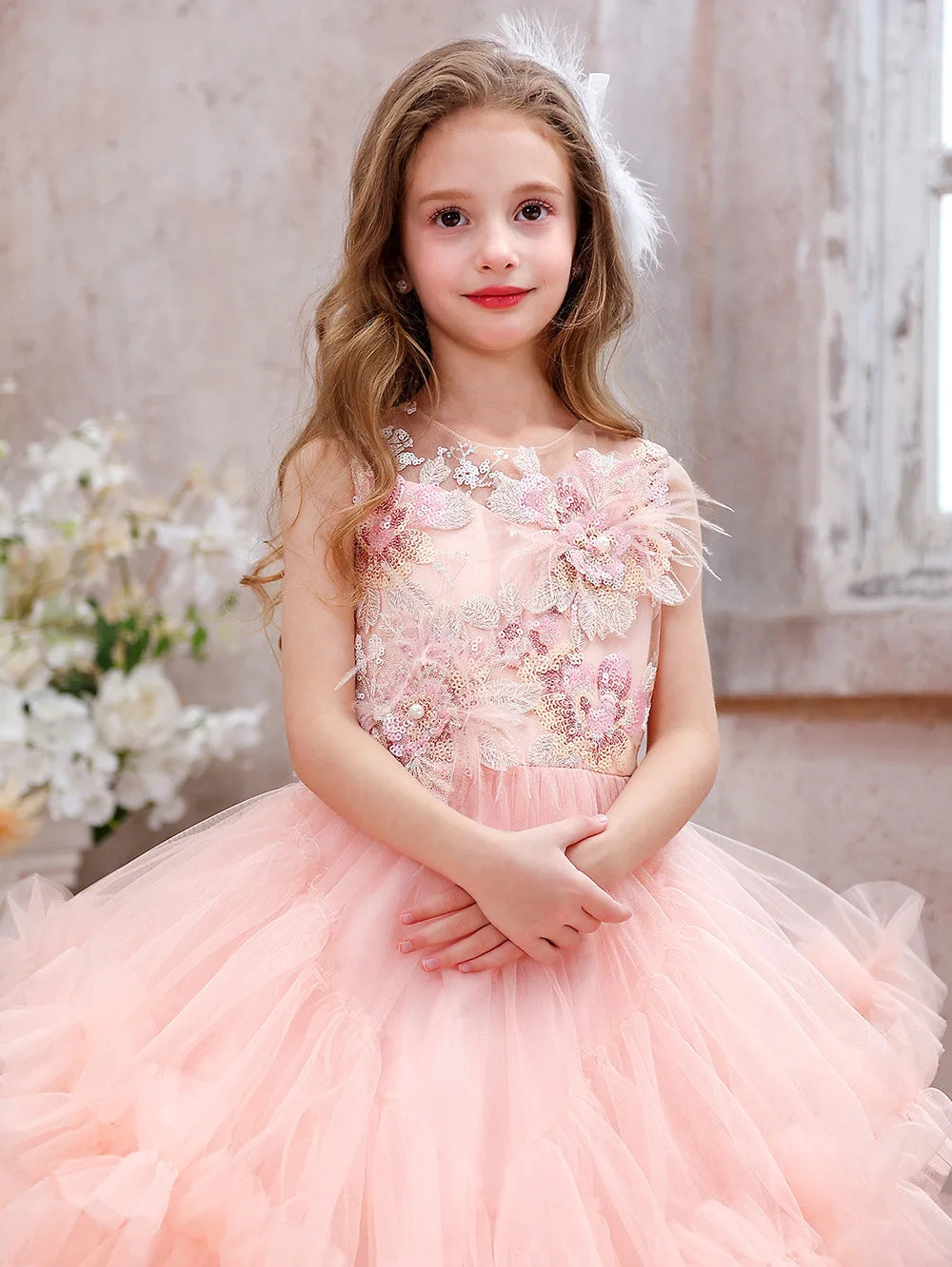 Tutu Pink Puffy Baby/Kids Girl Birthday, Baptism Dress