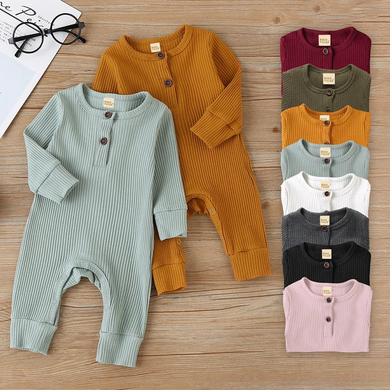 Baby Boys/Girls Long Sleeve Cotton Romper