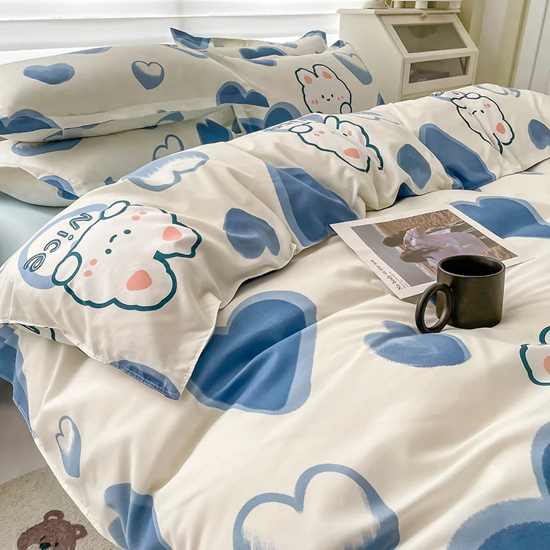 3pcs Printed Soft Cotton Quilt Cover for Single And Double Bed childrensterritory
