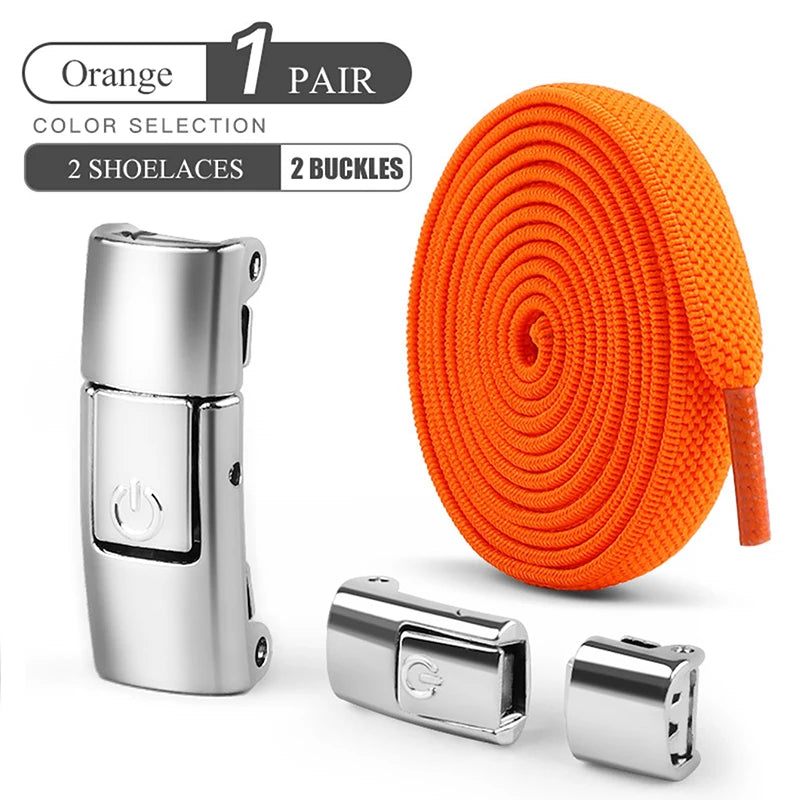Kids 8mm Elastic Laces Press Lock Shoelaces for Shoes childrensterritory