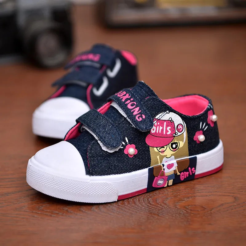 Kids Non-slip Breathable Canvas Shoes Flat Sneakers childrensterritory