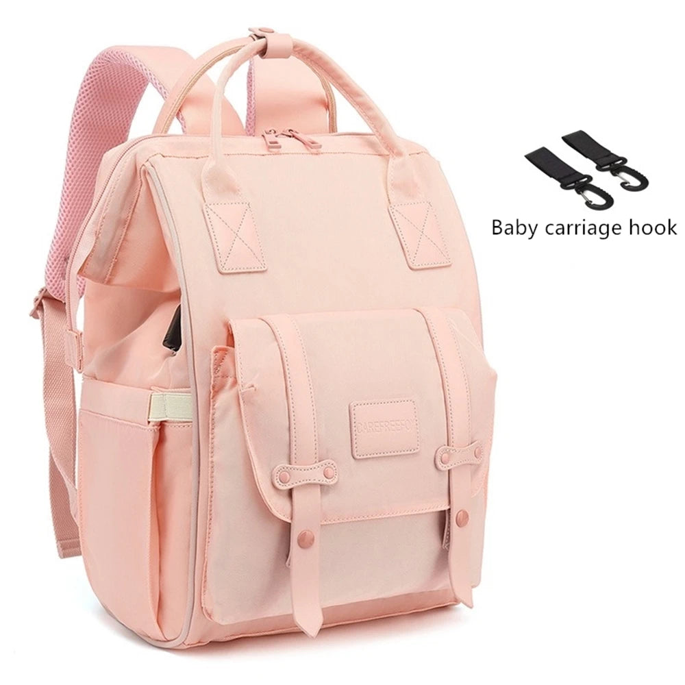 Waterproof Mommy Maternity Backpack With Stroller Hooks childrensterritory