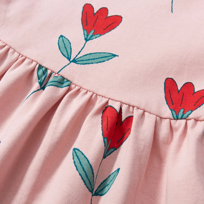 Kids Girls Korean Style Floral Print Summer Party Dress childrensterritory