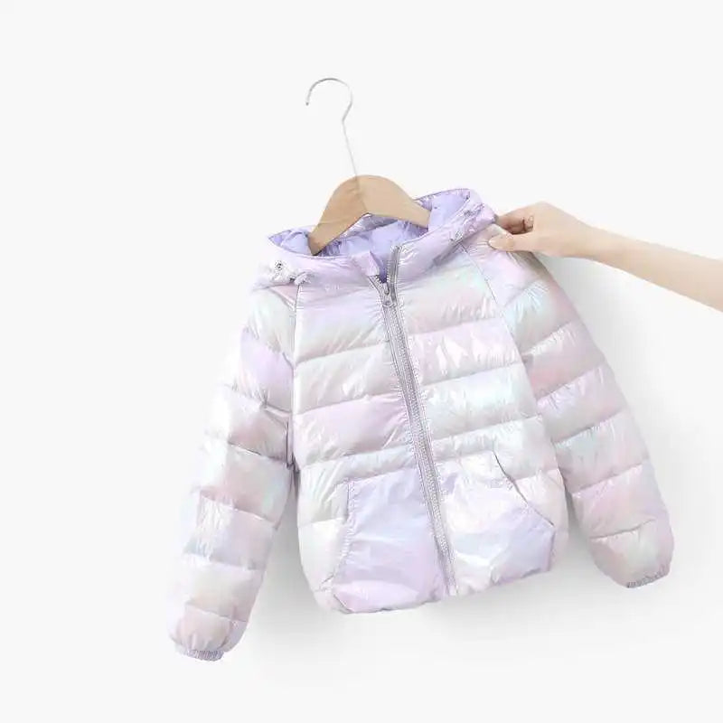 Colorful, Bright Hooded Duck Down Jackets for Babies and Kids childrensterritory