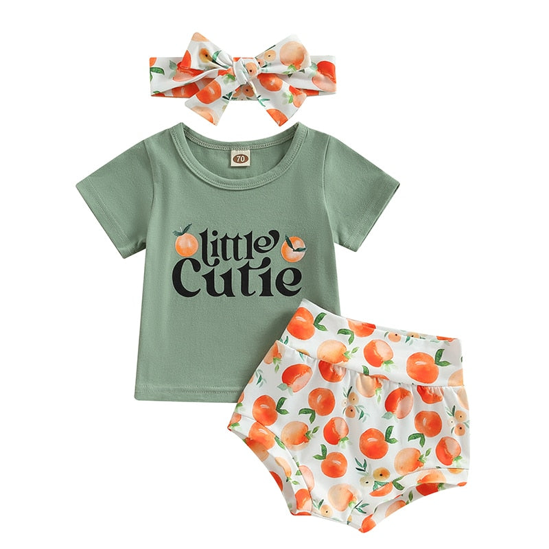 Infant Girl Printed Top and Shorts Summer Clothes childrensterritory