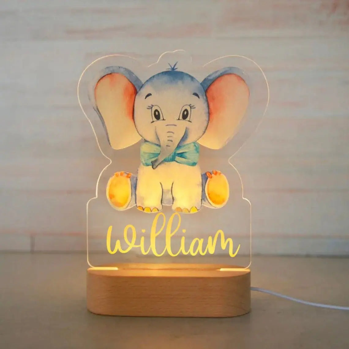 Personalized Cartoon Animal Design Night Light for Kids Room childrensterritory