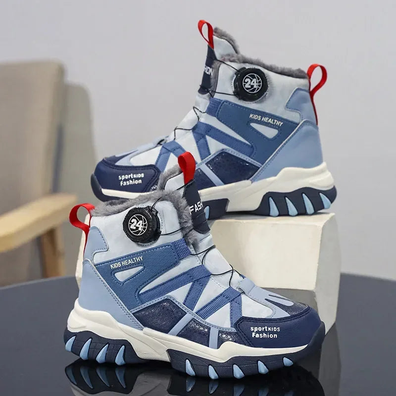 Kids Boys Plush Fashion Winter Warm Fur Shoes childrensterritory