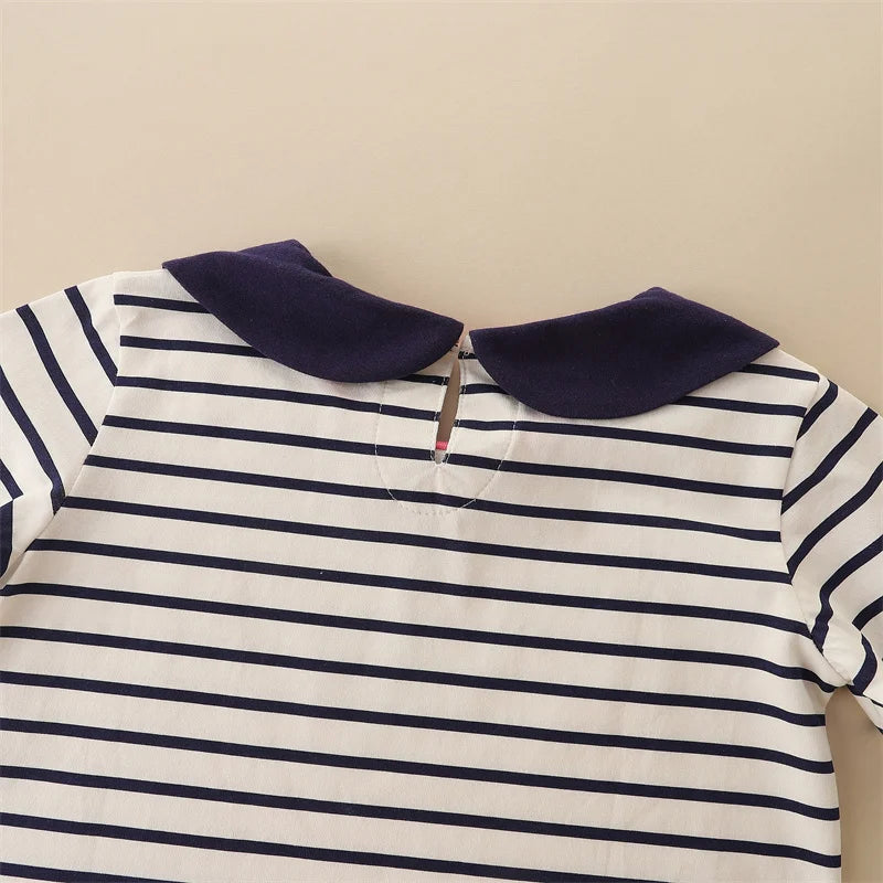Kids Girls Floral and Striped Print Full Length Dresses childrensterritory