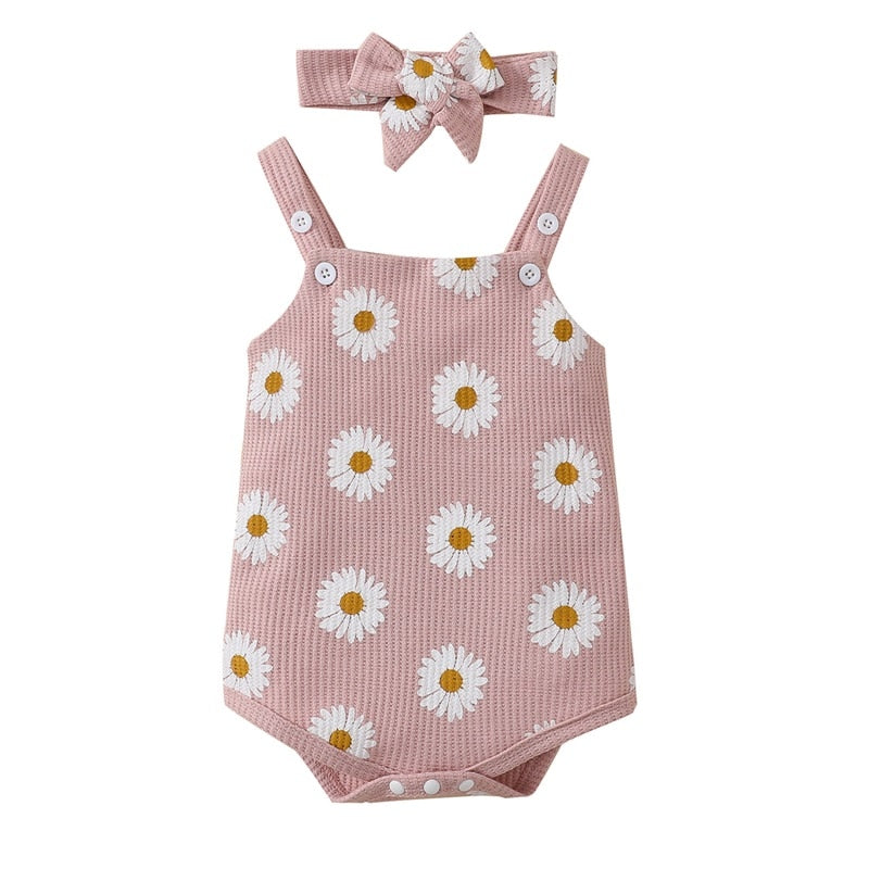 Floral, Rainbow, or Shell Print Baby Girl Bodysuit childrensterritory