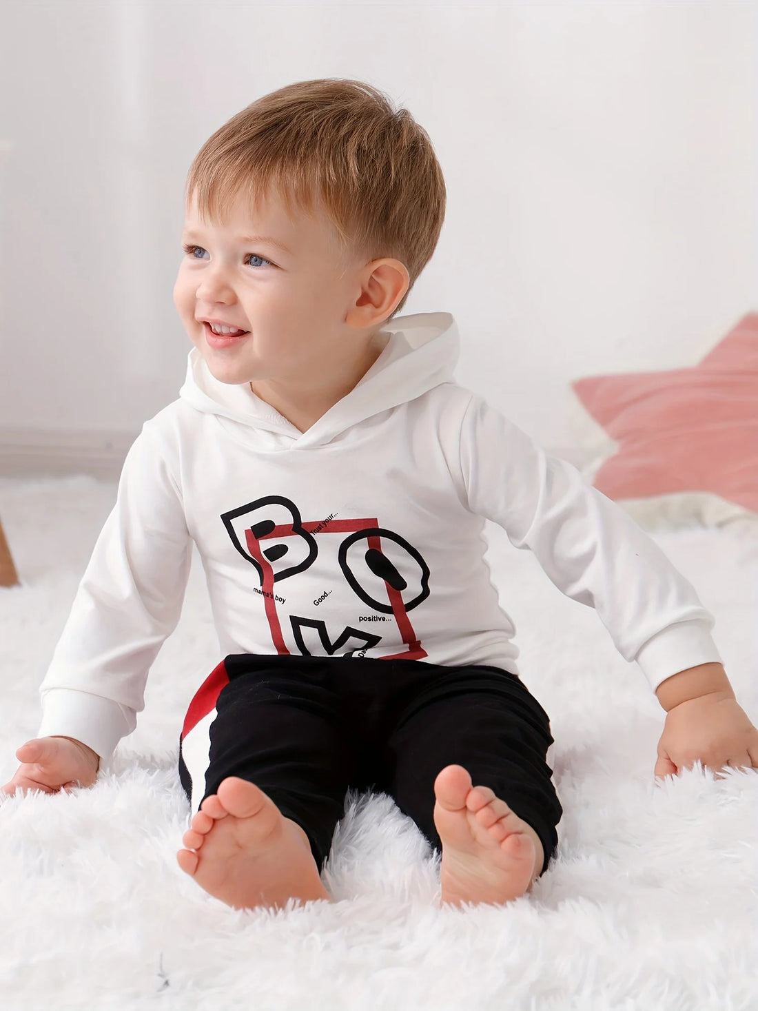 Kids Boys Long Sleeves Hoodies + Pants 2Pcs Set