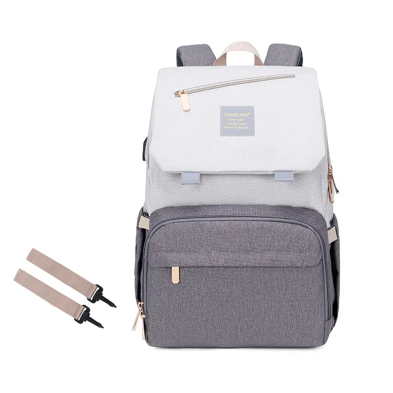 Waterproof Maternity Backpack with USB, Rechargeable Holder