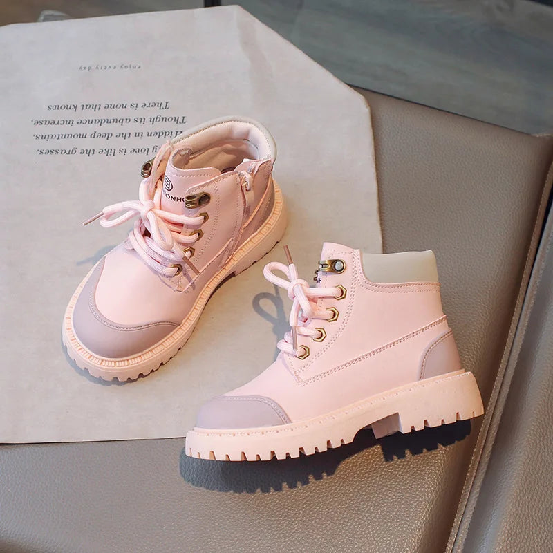 Kids Britain Style Versatile Mid-calf Boots/Casual Shoes childrensterritory