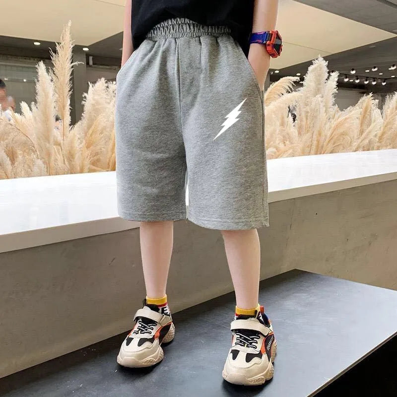 Kids Boys Funny Battery Print Sports Shorts for Summer childrensterritory