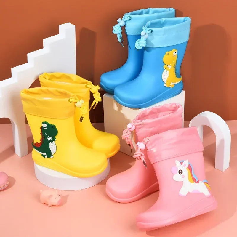 Non-slip Cartoon Dinosaur Design Children Rain Boots
