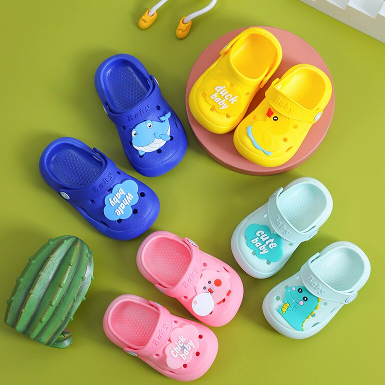Breathable, Cute Cartoon Slip-On Mules for Little Boys and Girls childrensterritory