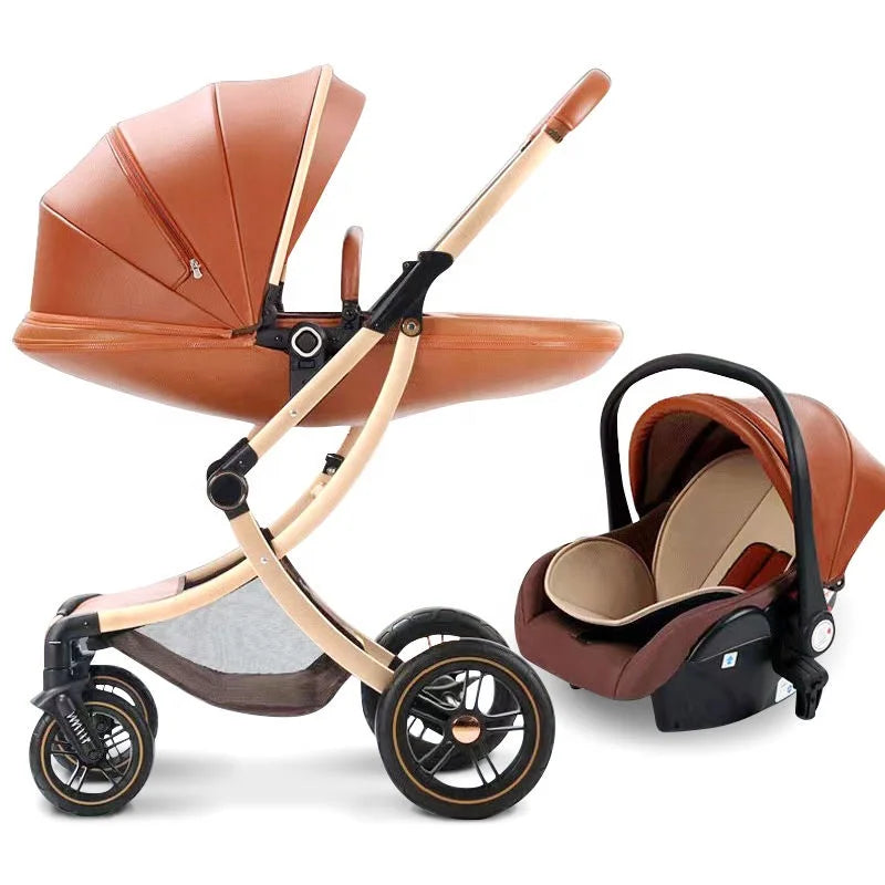 3-in-1 Egg-Shaped Baby Stroller with sleeping basket and seat childrensterritory